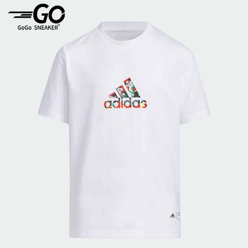 阿迪达斯大小童运动短袖