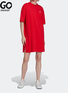 Adidas/阿迪达斯正品夏季三叶草女子运动居家休闲连衣裙HC205