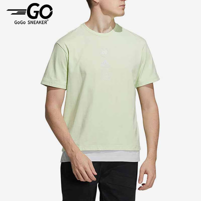 Adidas/阿迪达斯正品夏季假两件圆领男子短袖T恤 HE9923