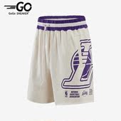 DR2328 湖人队男子运动休闲舒适宽松篮球五分裤 027 耐克正品 Nike