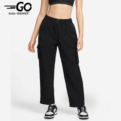 Nike/耐克正品春季女子高腰宽松梭织工装时尚休闲长裤 DO7210-010