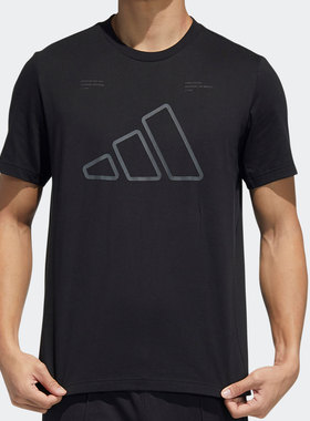 Adidas/阿迪达斯正品夏透气休闲半袖男子运动短袖T恤 GP0983