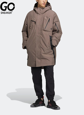 Adidas/阿迪达斯正品UTILITY DOWN 男子连帽运动休闲羽绒服HS9470