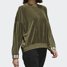Adidas/阿迪达斯正品 CREW VELOUR 女子休闲运动卫衣套头衫FI9253