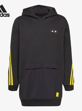 Adidas/阿迪达斯正品儿童乐高积木连帽卫衣 H46671