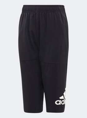 Adidas/阿迪达斯正品YB TR W 3/4 P 大童训练七分裤DV1387 DV1388