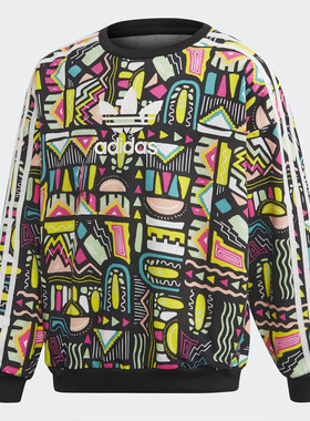 Adidas/阿迪达斯正品三叶草秋季女大童套头卫衣 ED7864