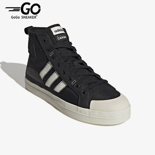 Adidas/阿迪达斯正品NEO男女同款运动休闲高帮耐磨帆布板鞋GY2176