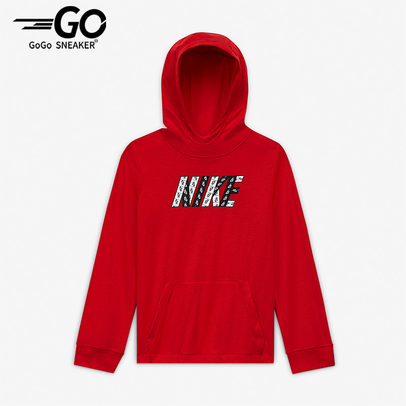 Nike/耐克正品夏季大童连帽休闲套头卫衣CU9163-657