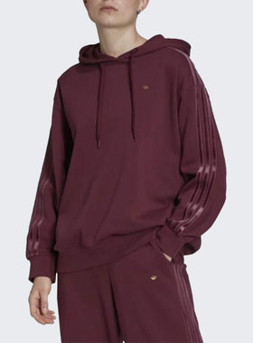 Adidas/阿迪达斯正品三叶草女子休闲卫衣连帽衫H18041