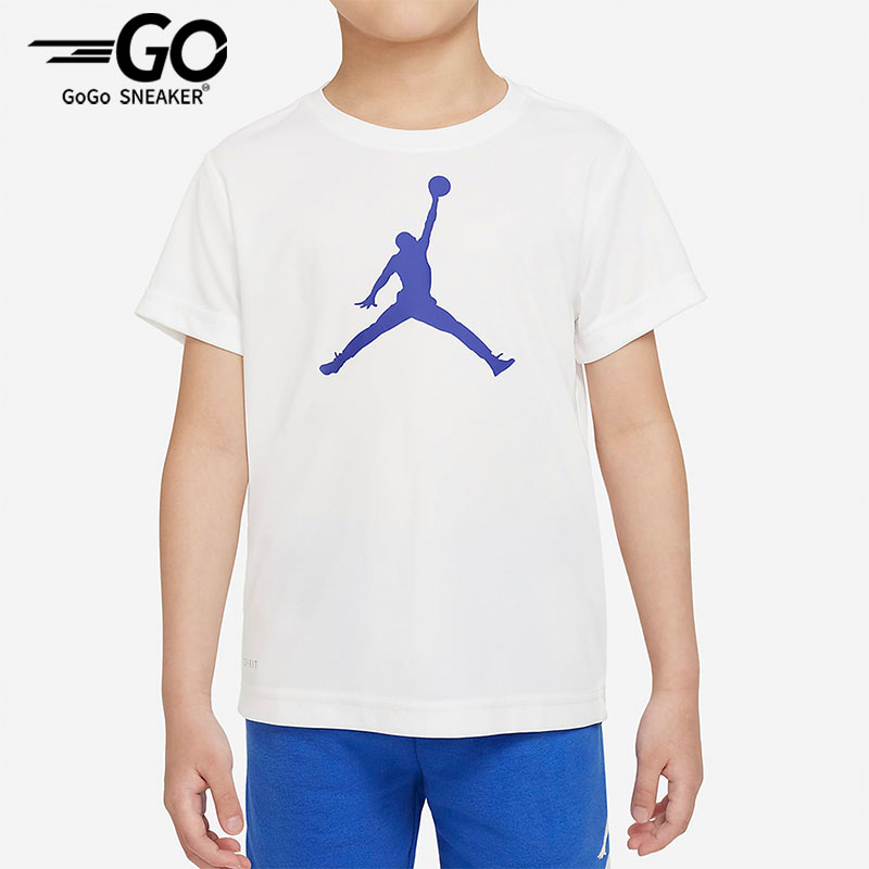 Nike/耐克正品JORDAN DRI-FIT小童夏季运动圆领短袖T恤HA2892-100