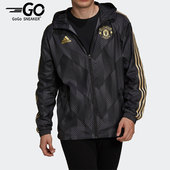 Adidas 阿迪达斯正品 曼联男子足球运动休闲连帽夹克外套GR3873