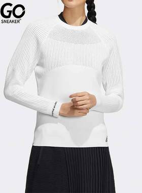 Adidas/阿迪达斯正品女子高尔夫运动休闲套头毛织上衣 HB3570