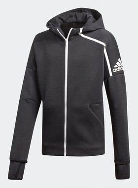 Adidas/阿迪达斯正品19男中大童休闲运动外套连帽夹克 DJ1835