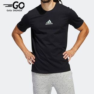 夏季 休闲圆领男子透气运动T恤HE2339 阿迪达斯正品 Adidas