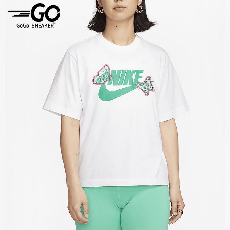 耐克女子新款时尚健身运动短袖
