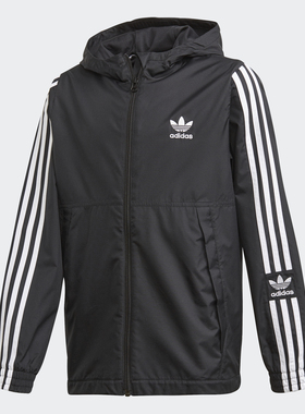 Adidas/阿迪达斯正品春三叶草大童装运动梭织夹克外套FM1211