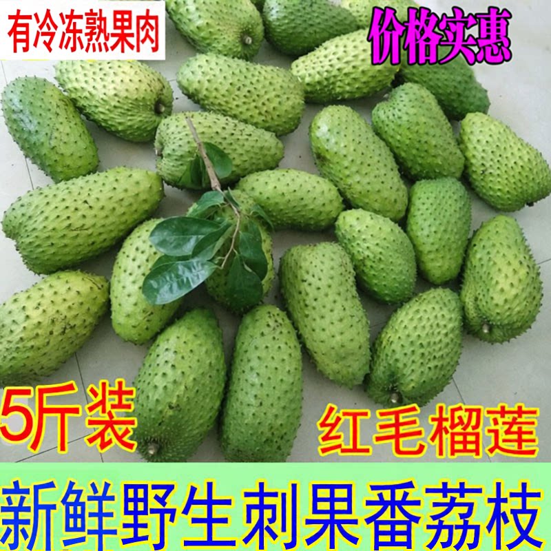 红毛榴莲野生刺果番荔枝营养食疗图片