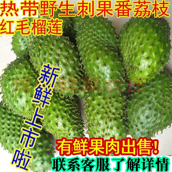 皇冠店野生刺果番荔枝红毛榴莲热带新鲜水果非纯甜普通释迦果包邮