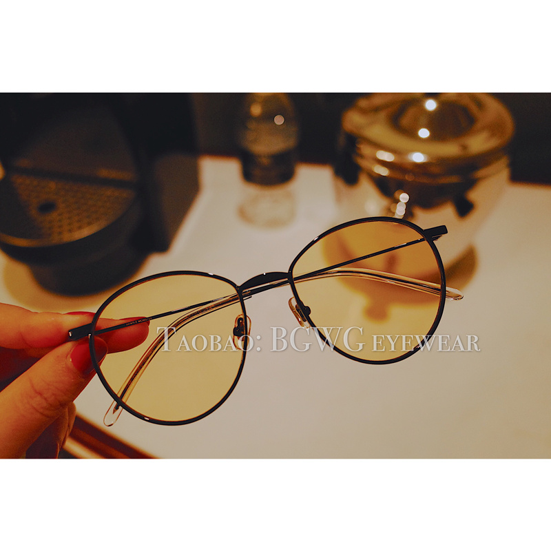 BGWG eyewear ´ºÏÄг±Á÷Ô²¿òÄ«¾µÖܱʳ©Í¬¿î»ÆÉ«Ì«ÑôÑÛ¾µÇé¿î
