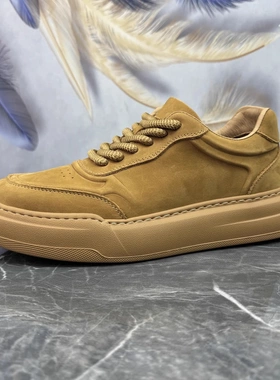 帕达索男鞋春季新款百搭简约轻便软底真皮透气运动休闲板鞋240833