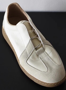 帕达索经典德训男鞋简约百搭2025秋新款小白鞋真皮休闲板鞋250601