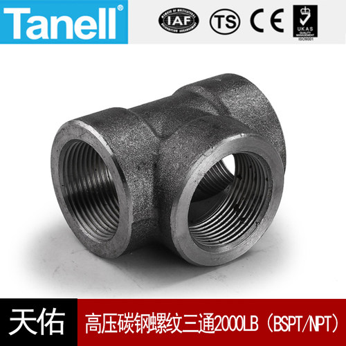碳钢内丝三通Tanell锻造
