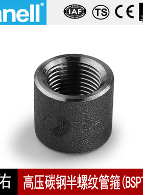 碳钢内丝半管箍BSPTNPT210KG高压管件3000LB扣20#A105天佑管业506