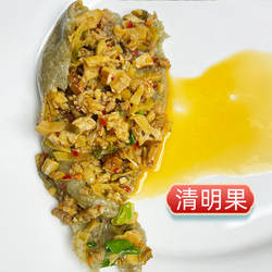 浙江衢州特产龙游清明粿传统手工小吃艾草青团青饺咸辣味笋肉酱果