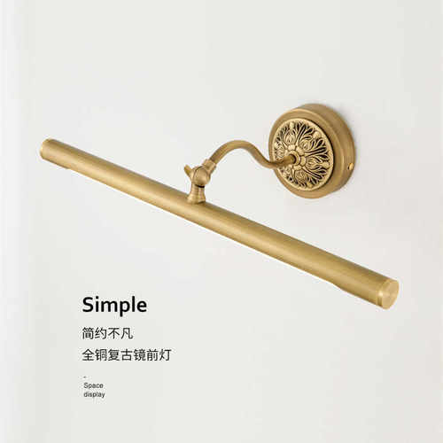 美式全铜复古镜前灯防水镜柜灯