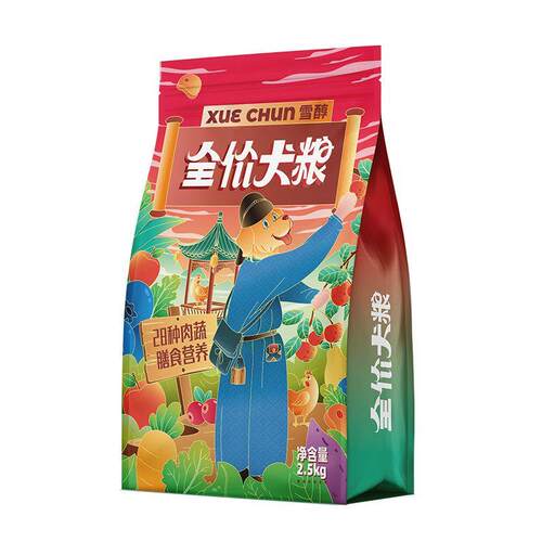 爆款雪醇冻干狗粮成犬幼犬小中大型犬通用大袋泰迪比熊博美