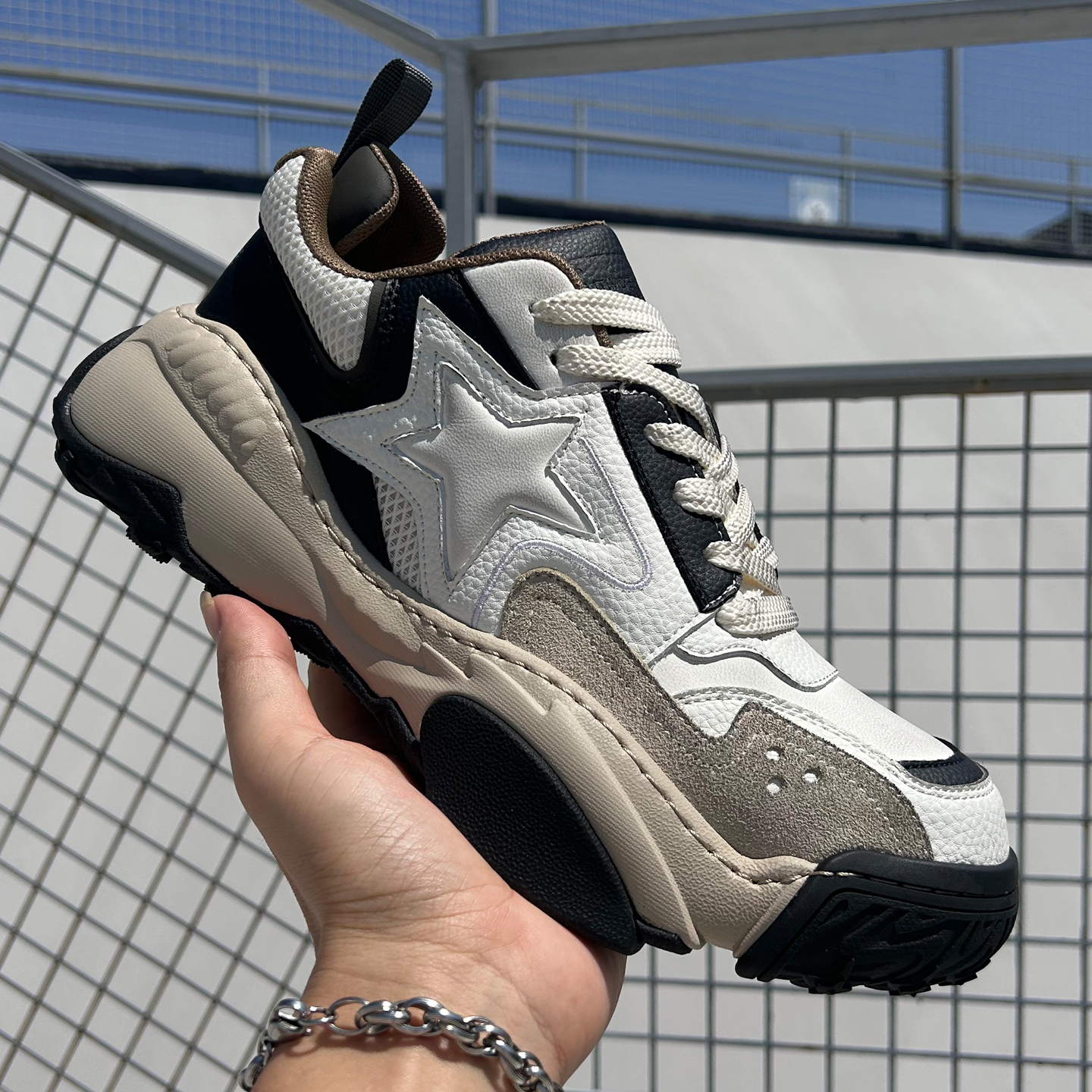 复古做旧厚底运动休闲鞋老爹鞋