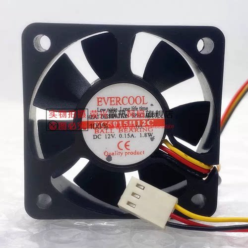 台湾EVERCOOL捷冷 5厘米 5015 EC5015H/S/L12C/B 12V 风扇