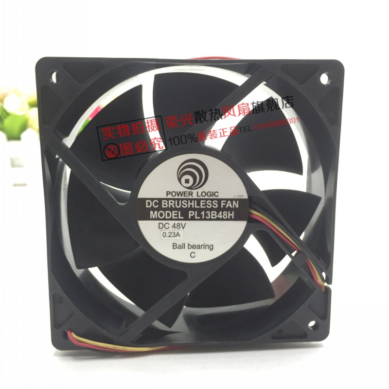 台湾源动力 PL13B48H 12厘米 12038 48V 0.23A 3线工业机设备风扇