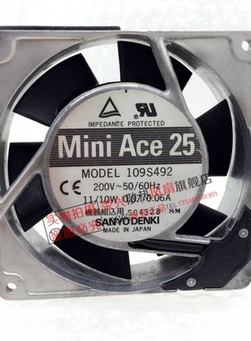 SANYO三洋 9025 9cm 109S492 200V 11/10W 91-8478 铝框 交流风扇