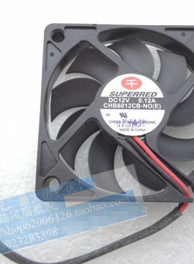 全新 千红SUPERRED 6010 12V 0.12A 6CM超薄风扇CHB6012CB-NO(E)