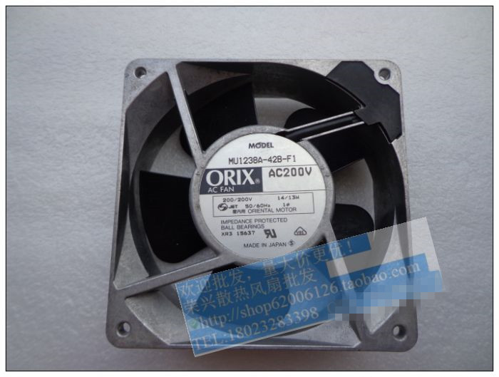 原装东方ORIX MU1238A-41B/42B-F1 AC200V 14/13W 12038 散热风扇