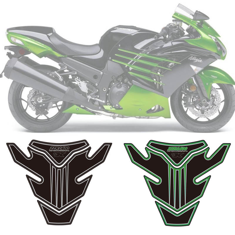 适用于川崎 ZZR1400 06-16年 3D滴胶鱼骨贴纸 油箱贴花 油箱贴膜