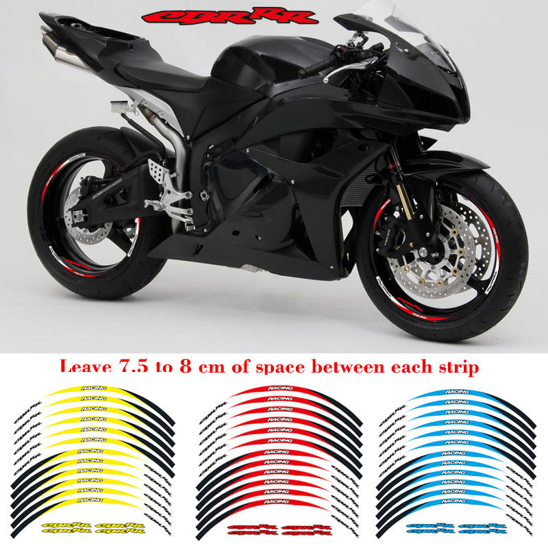 摩托车轮框贴 适用于本田CBRRR 3M钢圈贴CBR600RR/1000RR轮毂贴纸