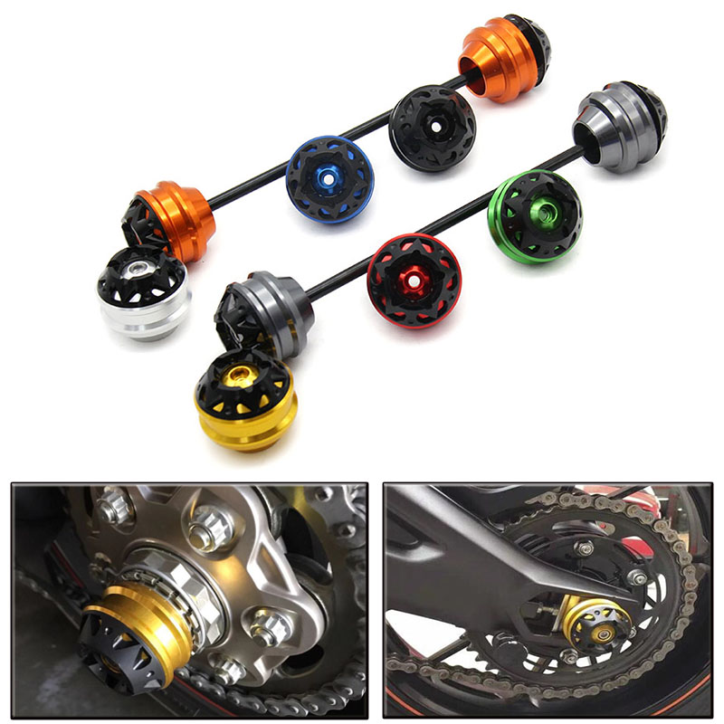 适用于APRILIAR RSV4R 2009-2015 CNC铝合金改装防摔球前后轮球轴