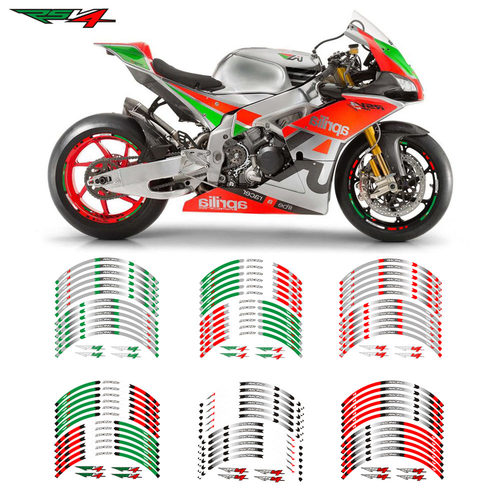 适用于Aprilia RSV4 摩托车改装个性轮毂贴轮圈 车圈防水反光贴纸