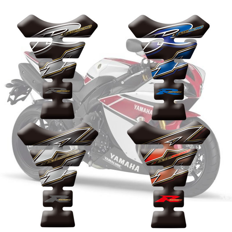 适用于摩托车 Yamaha YZF R1 R6 新款改装鱼骨贴跑车滴胶油箱贴纸