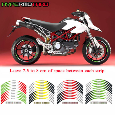 DUCATI\HYPERMOTARD 摩托车 新款轮毂贴17寸轮圈贴 钢圈贴轮圈贴
