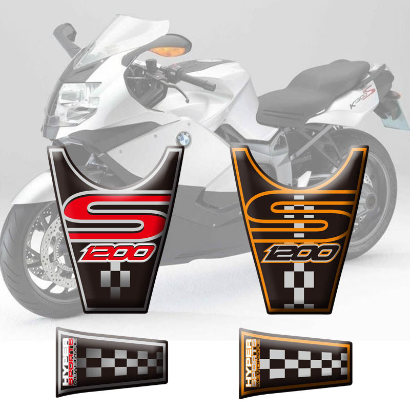 适用于宝马 K1200S 2004-2008立体软胶油箱贴 改装摩托车鱼骨贴花