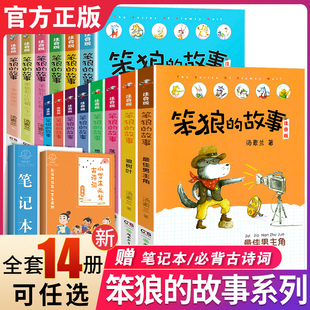 10岁儿童童话故事书籍 全套汤素兰著笨狼找宝藏飞龙鱼狼树叶 小学生一二年级课外阅读书读物带拼音美绘版 笨狼 故事注音版