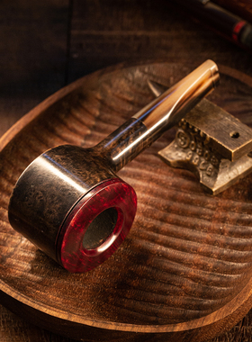 大汉烟斗原创小恶霸Bully手工直斗意大利石楠木实木绅士复古便携