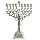 犹太光明节超大九头烛台以色列工艺品金灯台耶路撒冷纪念品礼品