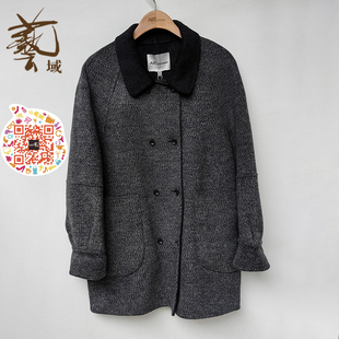 加厚中长款 ART艺域女装 新款 专柜2025冬款 毛呢外套Q4V056 正品