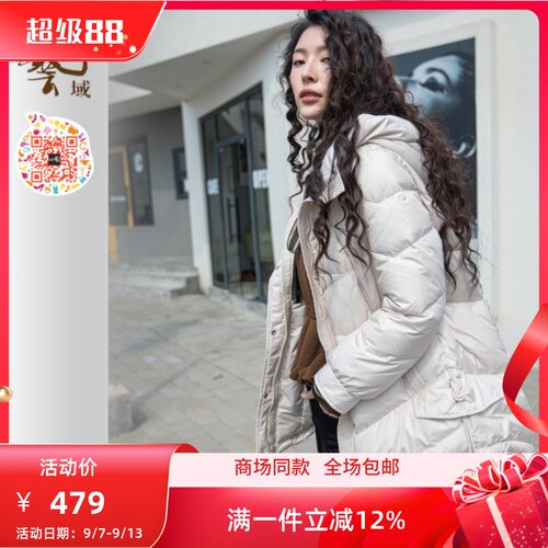 ART艺域女装正品专柜冬新款休闲百搭加厚保暖白鸭羽绒N4Y078