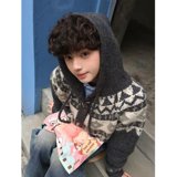 牛角扣连帽毛衣外套B39-68，男装针织衫/毛衣，星座617A-3（原B318）